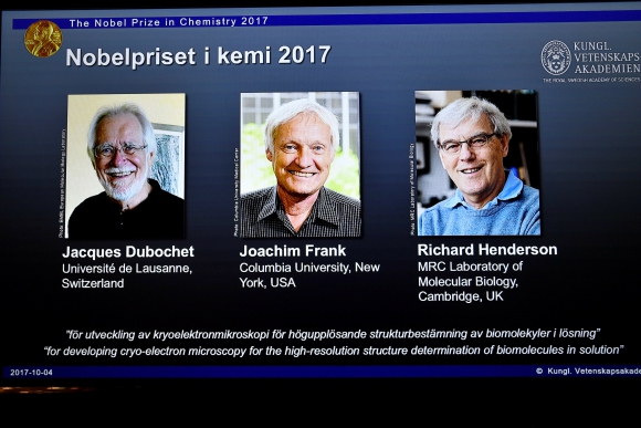 Nobel de Química 2017. Foto: Reuters