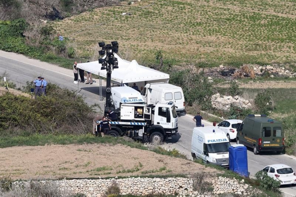 Vista general del lugar donde falleció la periodista maltesa. Foto: EFE